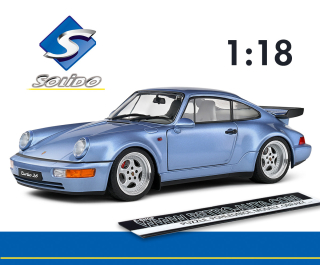 Porsche 911 (964) Turbo 1990 - Horizon Blue Metallic - SOLIDO 1:18