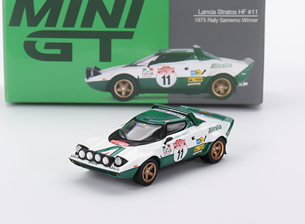 Lancia Stratos HF 1975 Rally Sanremo Winner #11 - Mini GT 1:64_