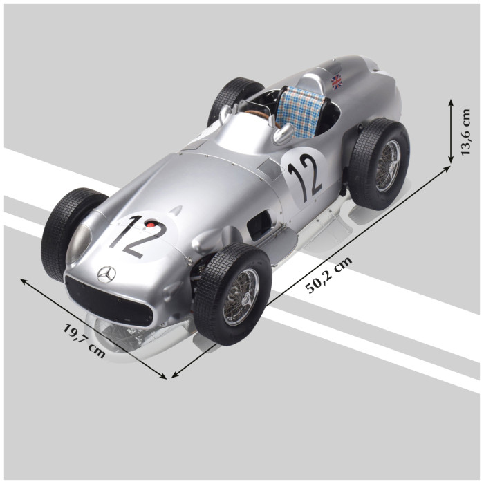 Mercedes-Benz W 196 R #12 Stirling Moss - STAVEBNICE - IXO 1:8