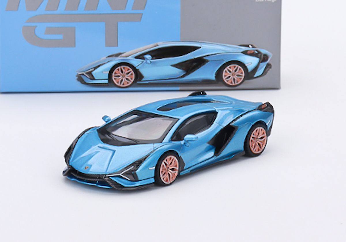 Lamborghini Sián FKP 37 Blu Aegir  - Mini GT 1:64