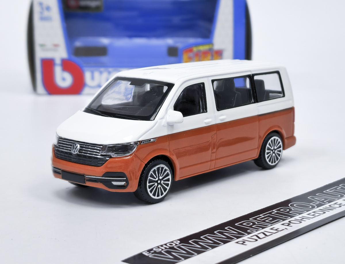 Volkswagen T6.1 Bus - bílá/oranžová Bburago 1:43