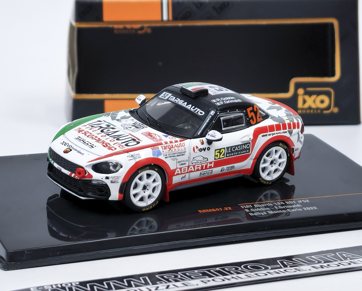  Fiat Abarth 124 RGT #52 R.Gobbin/F.Grimaldi Rally Monte Carlo 2022 IXO 1:43