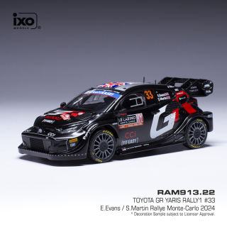 Toyota GR Yaris Rally1 #33 E.Evans/S.Martin WRC Rallye Monte Carlo 2024 IXO 1:43