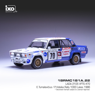 Lada 2105 VFTS No.70 E.Tumalevicius/P.Videika 1000 Lakes Rallye 1986 IXO 1:18