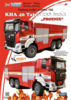 Tatra Phoenix KHA 40 6x6 - papírový model 1:32