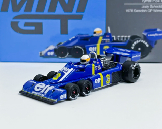 Tyrrell P34 #3 Jody Scheckter 1976 Swedish GP Winner - Mini GT 1:64