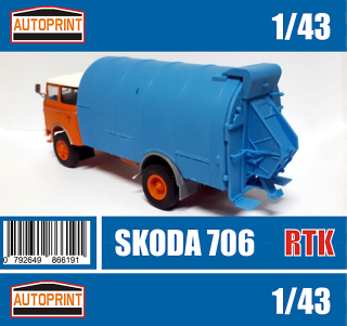 Konverzní set ŠKODA 706 RTK - popelářský vůz AUTOPRINT 1:43