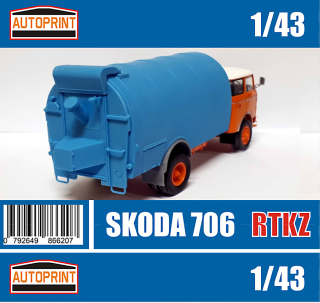 Konverzní set ŠKODA 706 RTKZ - přeprava krmných směsí  pro JZD AUTOPRINT 1:43